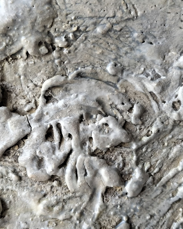 Vase Spuma - gris clair et bleu