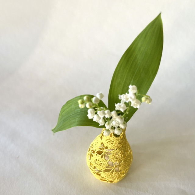 Bouteille dentelle jaune