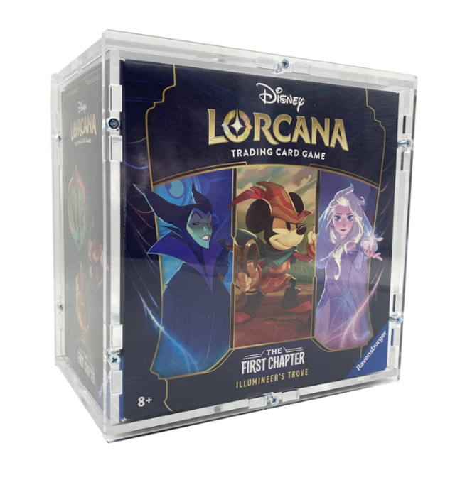 Estuche de acrílico para Trove Primer Capítulo de Disney Lorcana Illuminateer y Rise of the Floodborn