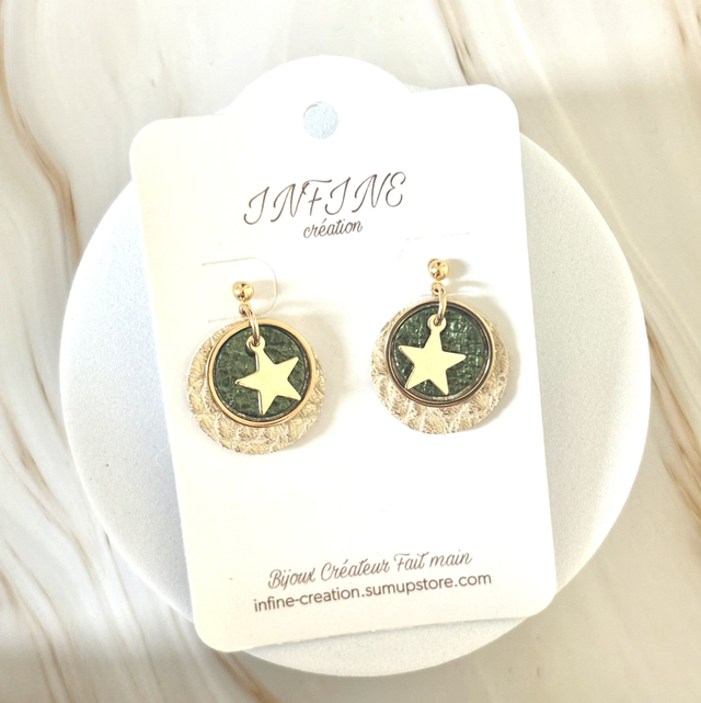 Boucles d’oreilles « Essentielle Étoile Nacrée »