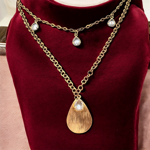 Collier « Ziya » fait main en acier inoxydable 