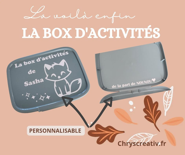 La box d'activités personnalisée seule