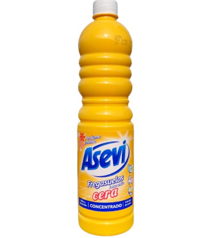 Asevi Floor Cleaner Citrus Cera with Self-Shine 1 Litre - Non-Slip - Yellow 