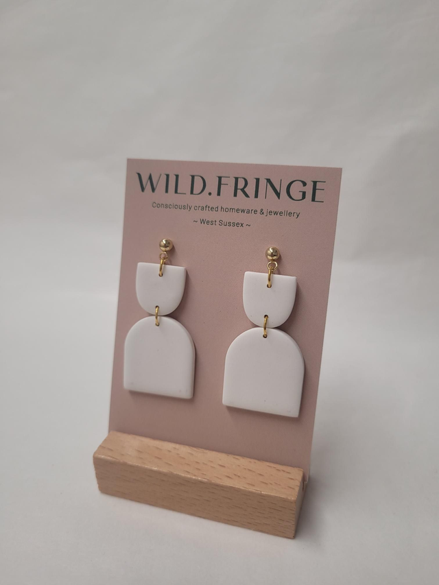 Annie - White Or Beige - Earrings - MP-017