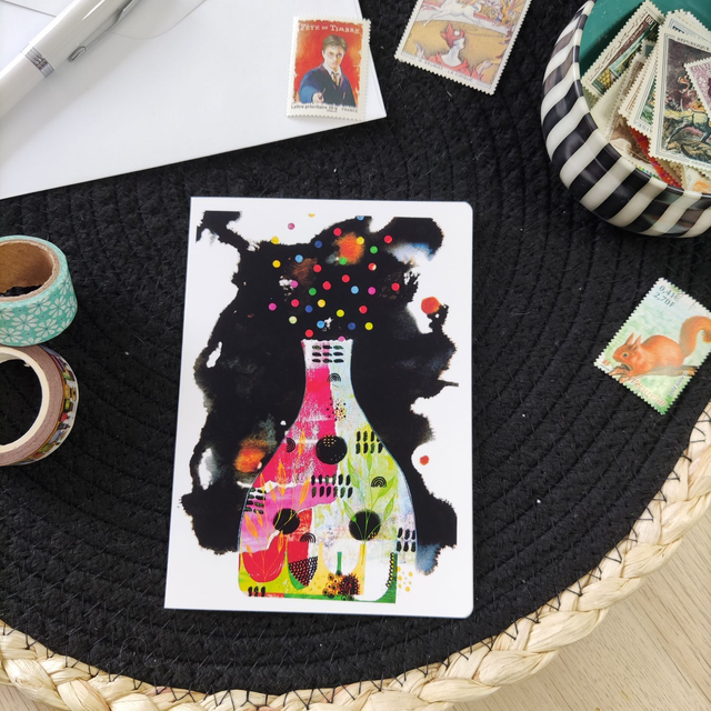 Confettis - Carte double avec enveloppe