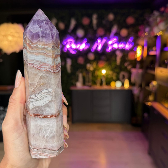 Amethyst with Crazy Lace Agate Tower R54Q3D (7)