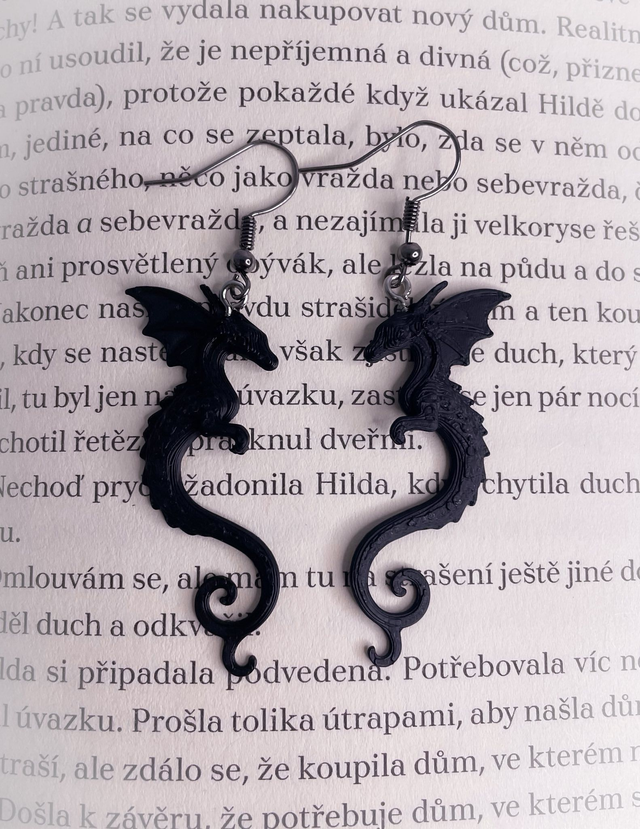 Náušnice Draci černí