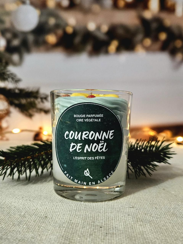 Bougie Couronne de Noël