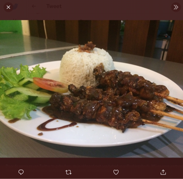 Nasi Sate ayam schotel