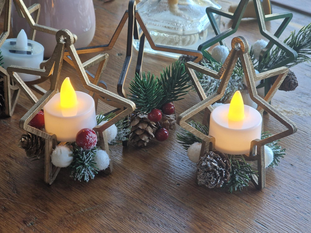 Suspension étoile Noël + LED