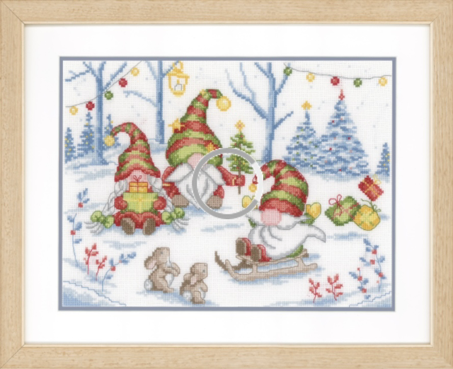 Counted Cross Stitch Kit: Party with Gnomes - Vervaco