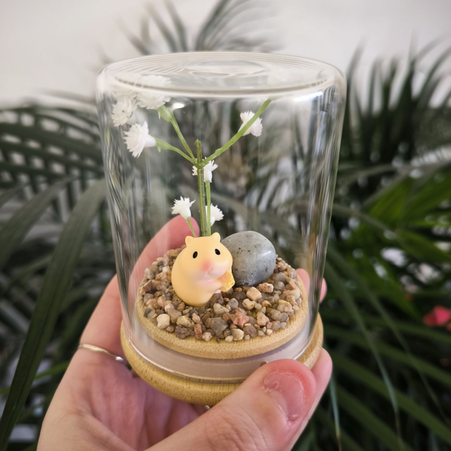 Ami protecteur - Hamster et son fromage (labradorite)