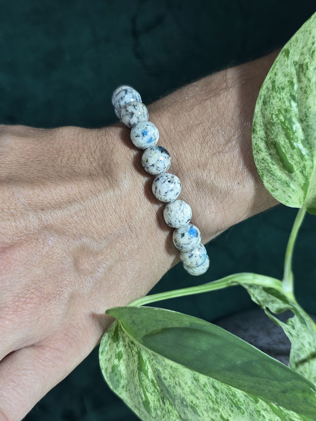 Jaspe K2 - Bracelet avec perles de 10 mm 