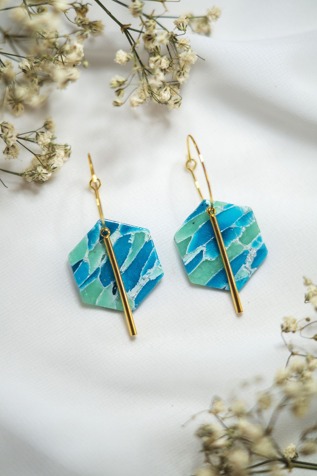 Coloris méditerranée - Boucles Athéna