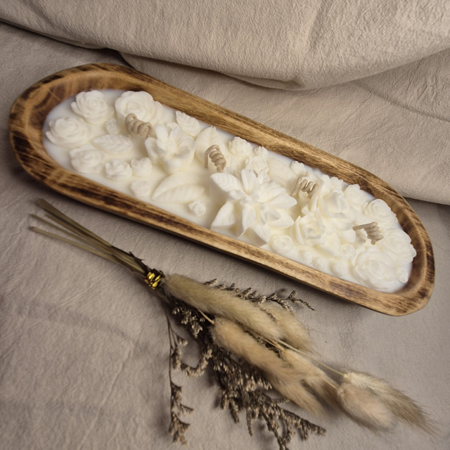 Pot en bois senteur Violette et Rose.