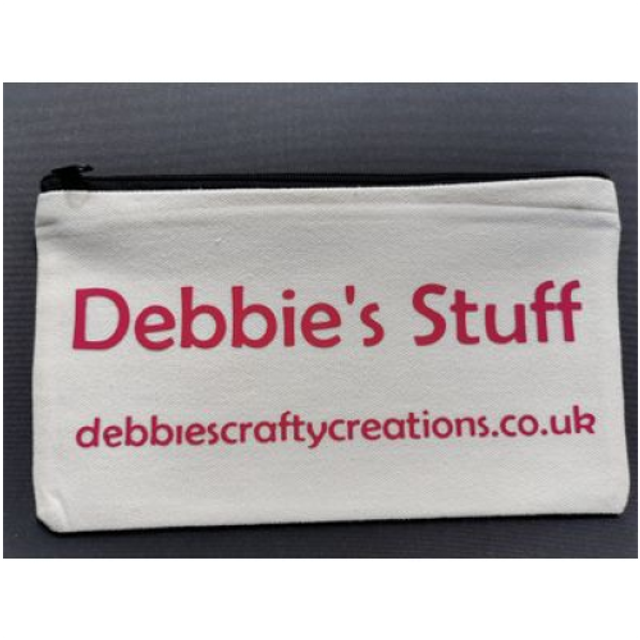 Personalised Canvas Cream Or Black Pencil Case / Make Up Bag