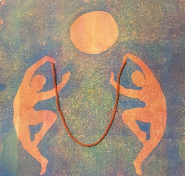 Peinture originale "il filo che unisce"