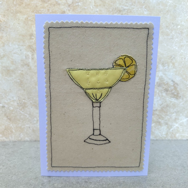 Free motion Embroidery- Gin and lemon slice