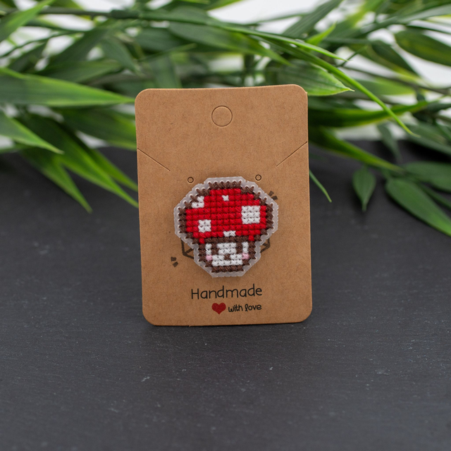 Mushroom - Cross stitch pins