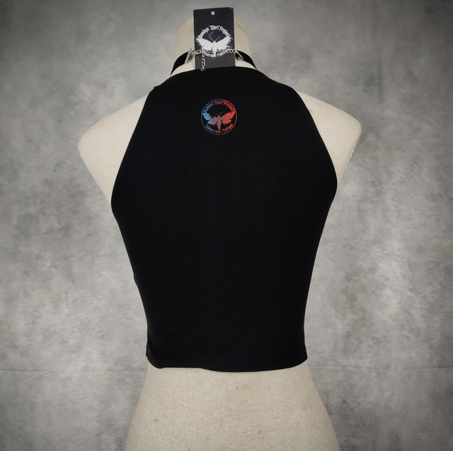 T-Shirt Cropped "Sharkattack! Red Sunset"