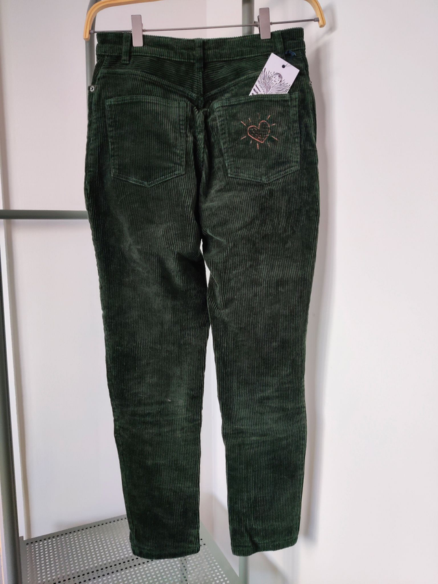 Pantalon Monki brodé - "Coeur"