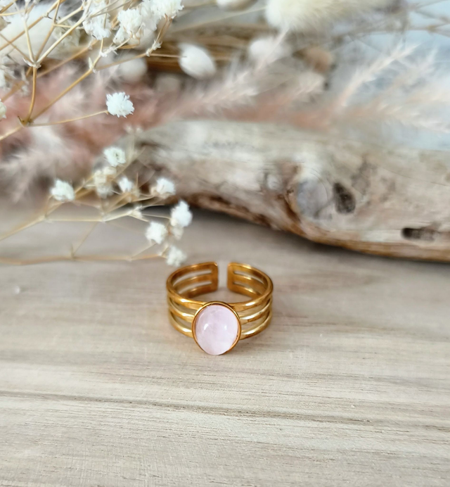 Bague Azur Quartz rose