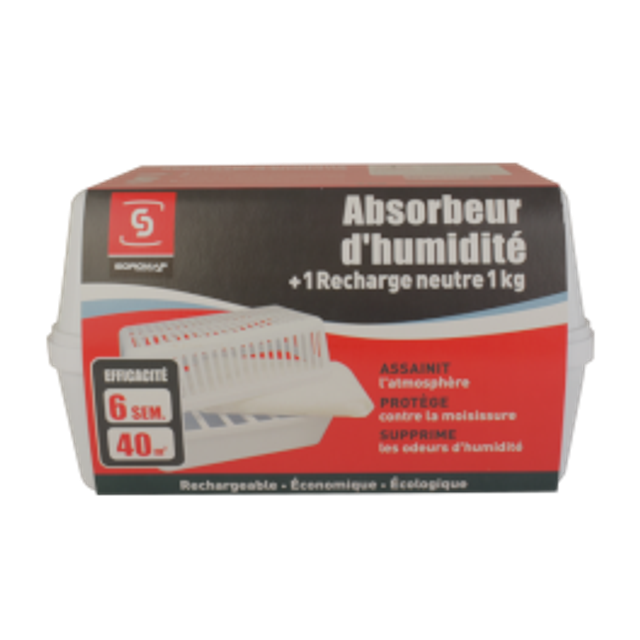 Absorbeur D'humidité + recharge de 1 Kg