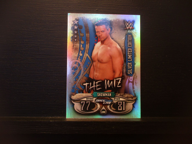 The Miz - Slam Attax Live Silver Limited Edition Original Trading Card #LEME