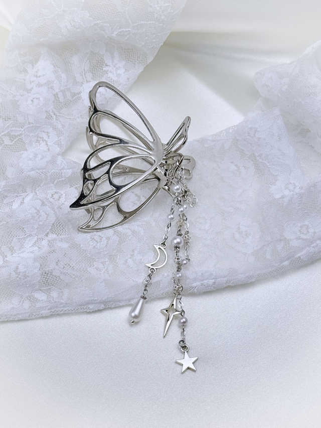 "Moonlight" Silver Hair Claw Clip