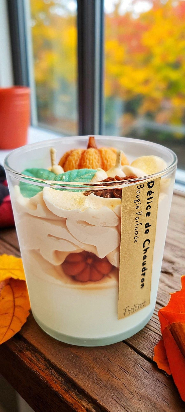 🎃 Bougie parfumée chantilly – Délice de Chaudron