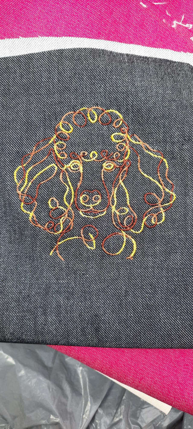 Dog walking bag - line art