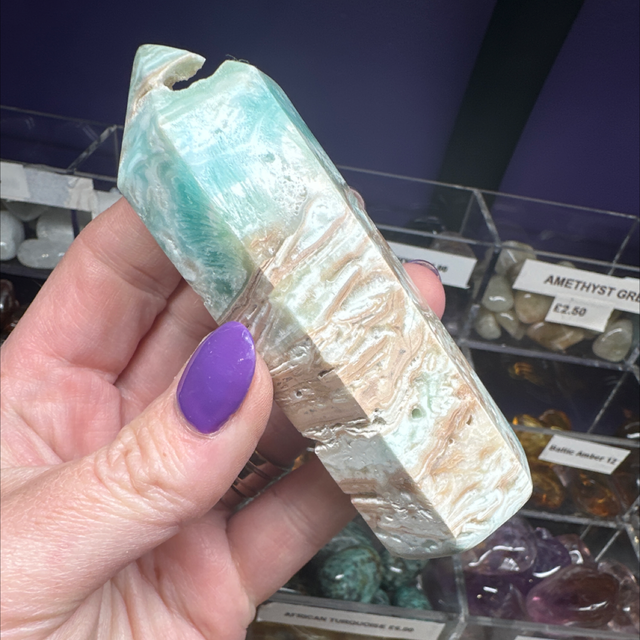 Blue Aragonite Tower 