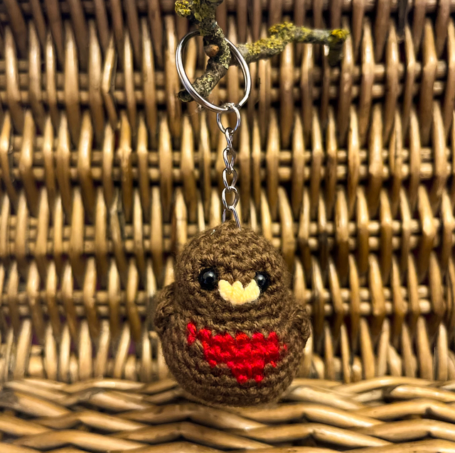 Crochet Keyring  "Robin" 