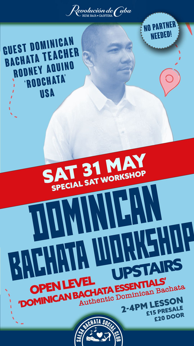 Bachata Workshop Sat 31 May