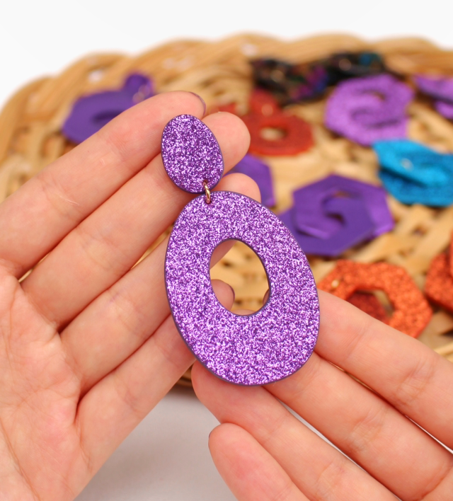 Iris • violet pailleté