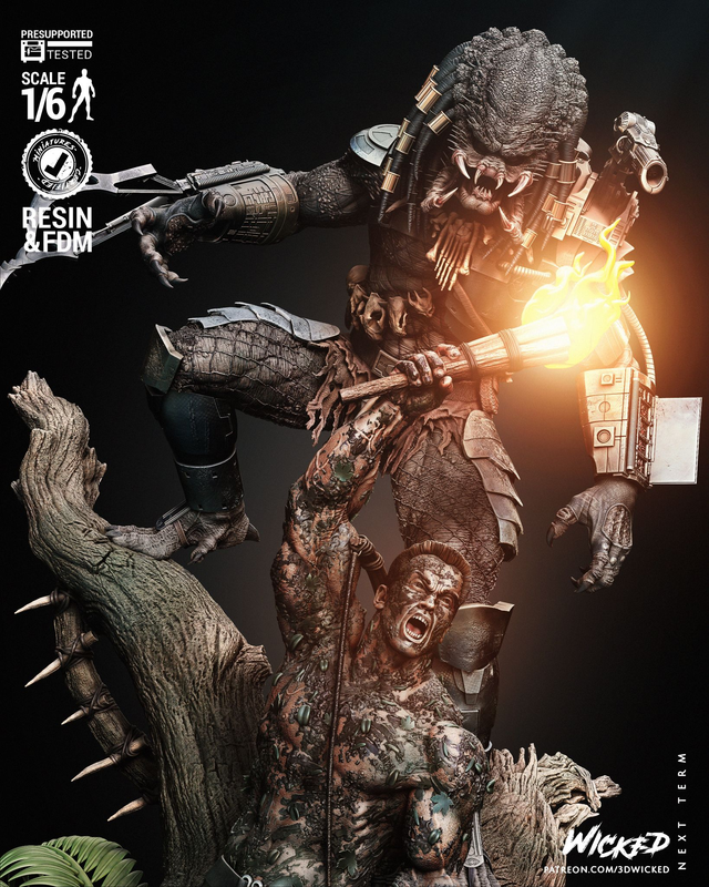 Diorama PREDATOR 1 version boue