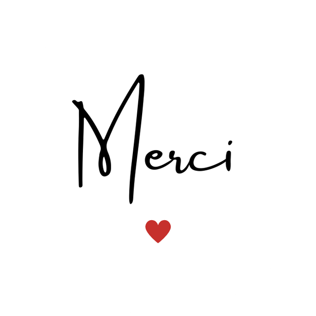 Lot de stickers papier &quot;Merci&quot;