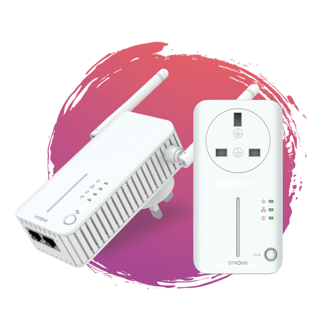 Strong Powerline Wi-Fi 600 KIT Powerline Adapter with Wi-Fi extender