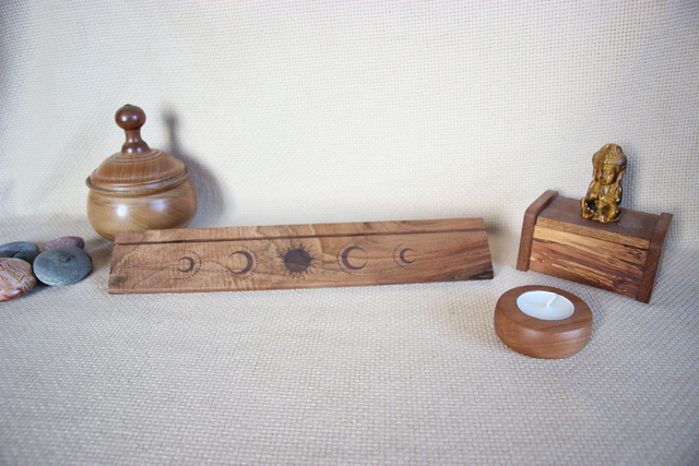 Support pour oracles Porte carte illustrées en bois Porte-cartes Tarot