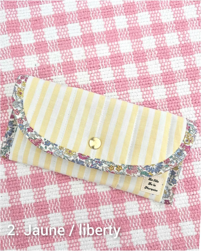 Étui à lunettes avec rabat en tissus upcyclés