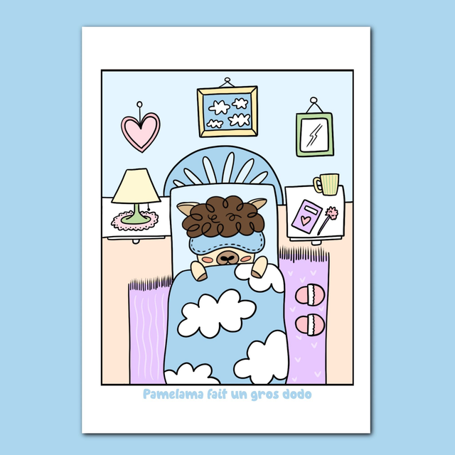 Carte Pamelama fait un gros dodo