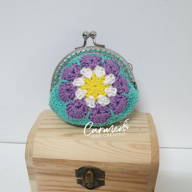 Portamonete uncinetto granny