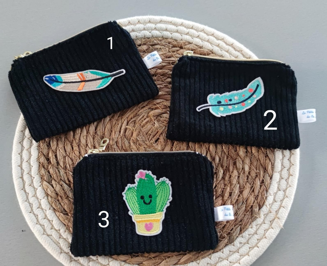 Porte monnaie velours noir 