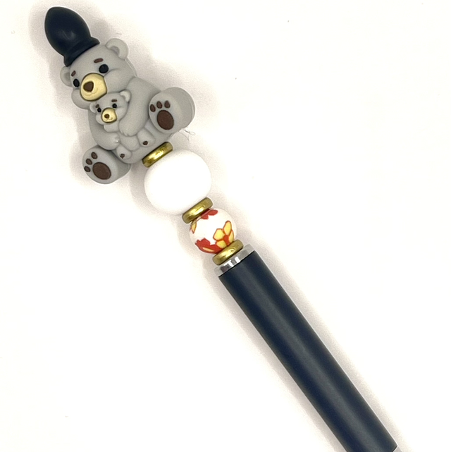 S19 - Stylo ours gris