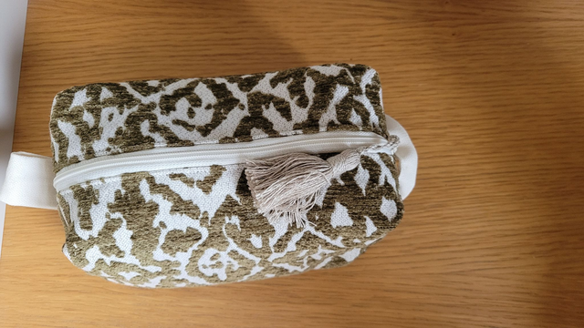 Trousse de maquillage Jacquard kaki