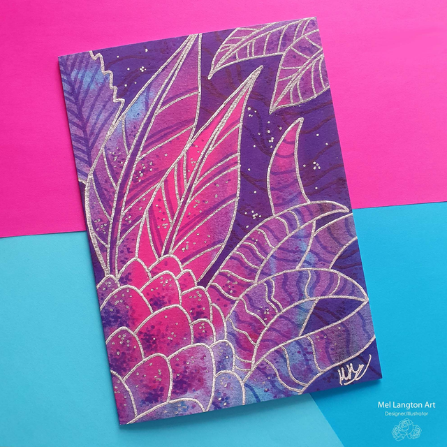 Purple Succulents Greeting Card