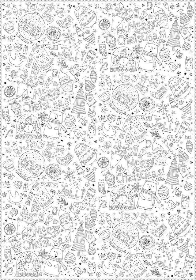 XC02 Christmas Images Colour In Poster