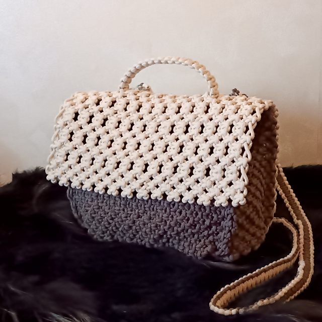 Sac à main bicolore