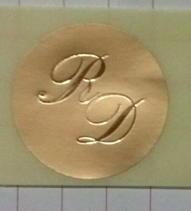 100 SIGILLI INIZIALI MONOGRAMMI PER BOMBONIERE MATRIMONIO NOZZE B66 ORO/oro