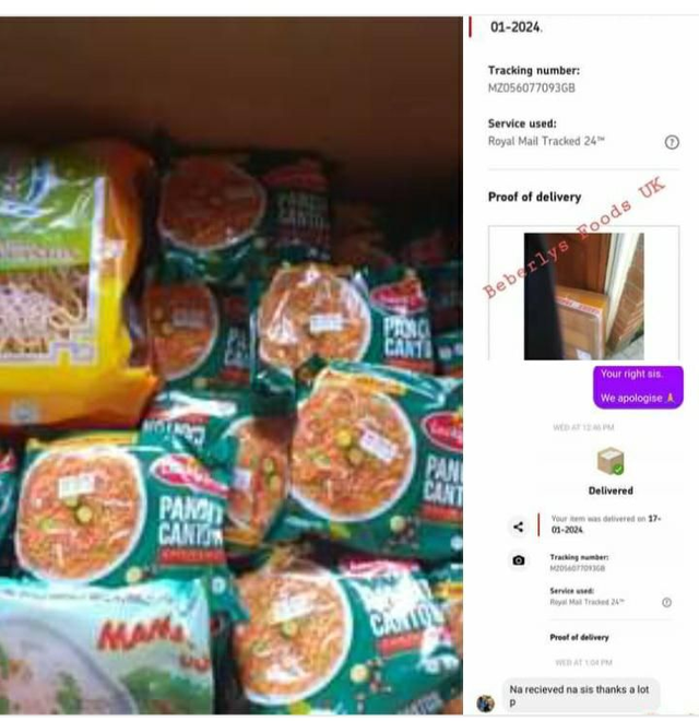 From Customer: Mrs Bowen (Northern Ireland- January 2024)